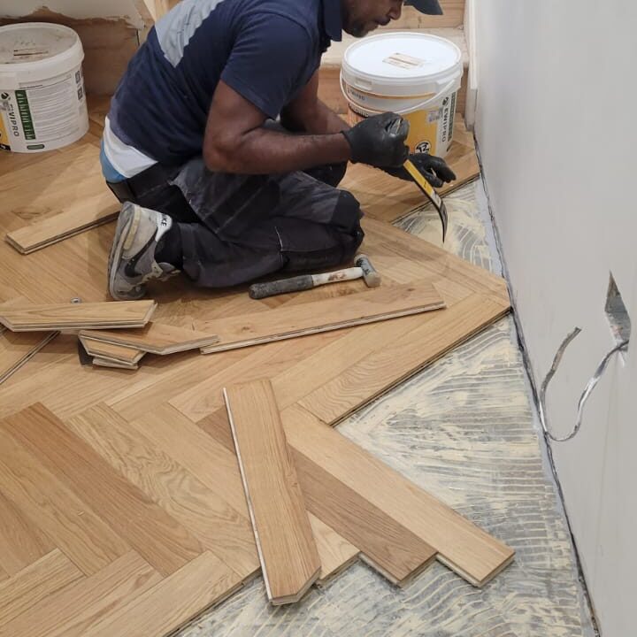 herringbone flooring